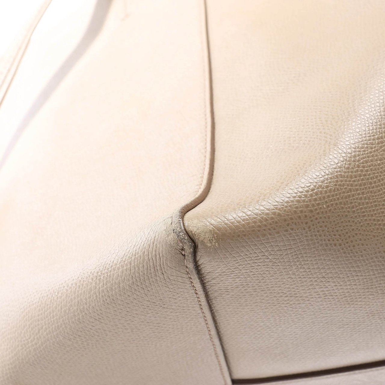 Celine Celine Cabas Phantom Small Leather Shoulder Bag in Beige Beige