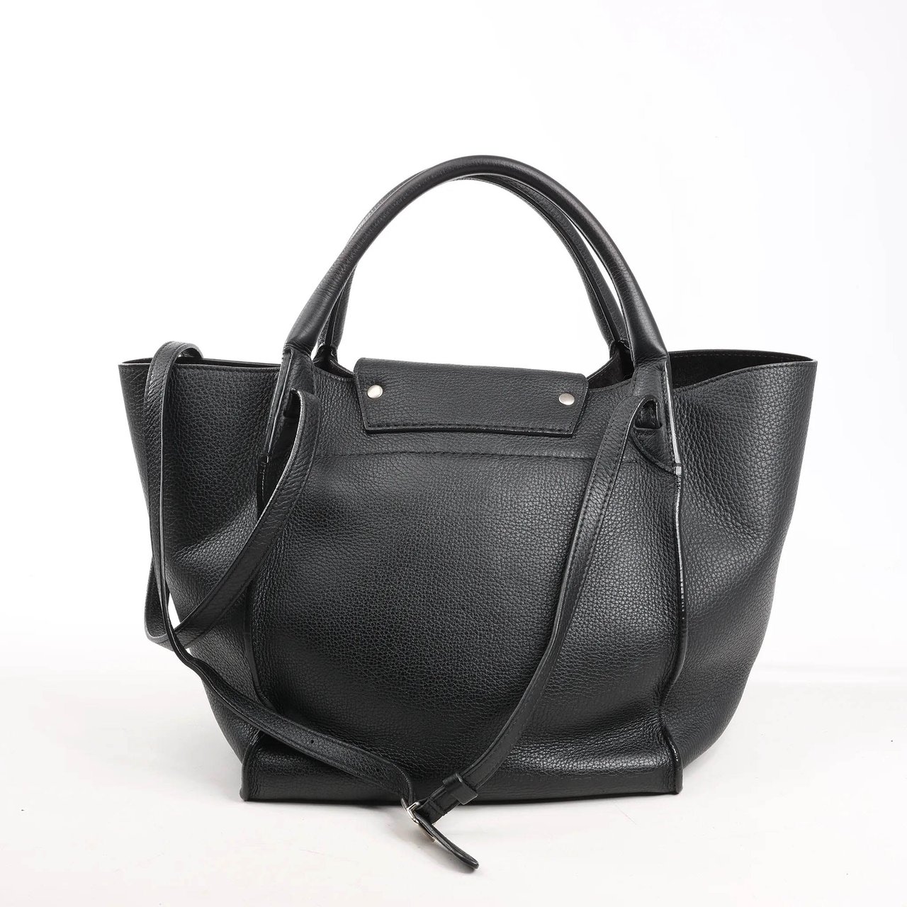 Celine CELINE Big Bag Small Leather 2way Handbag in Black Zwart