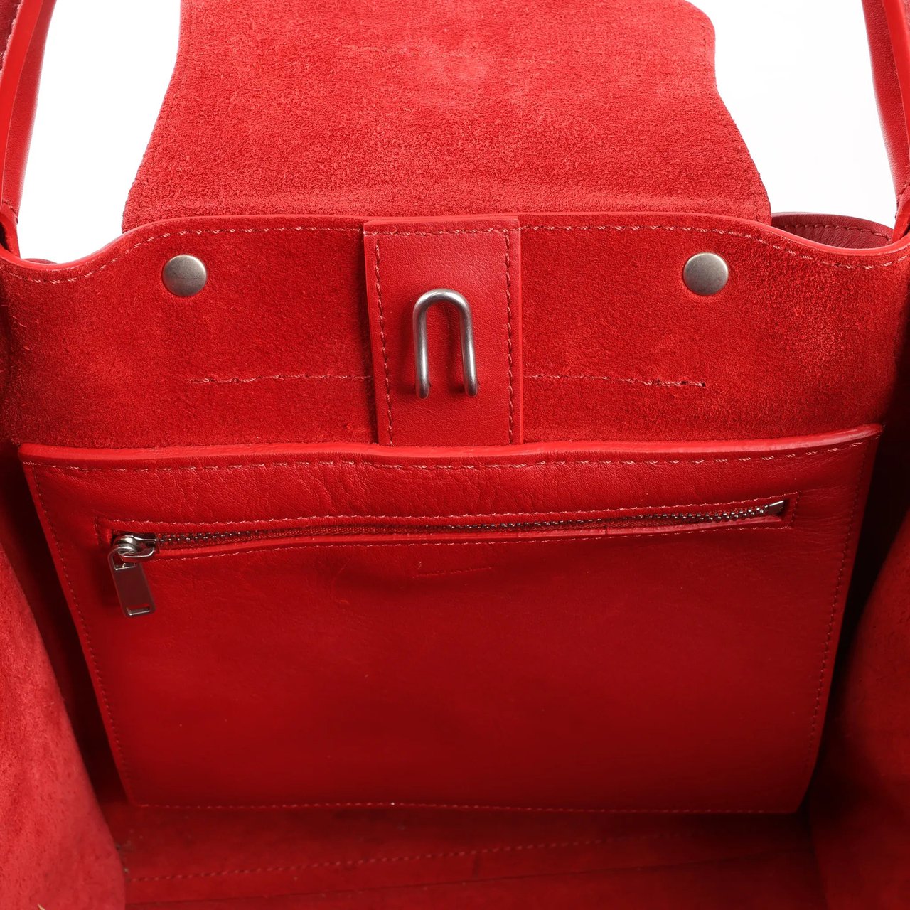 Celine CELINE Big Bag Small Leather 2way Handbag in Red Rood
