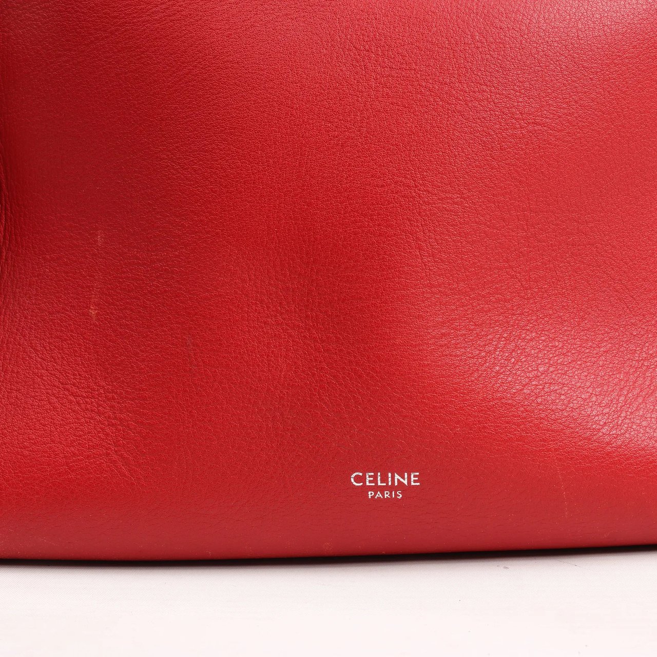 Celine CELINE Big Bag Small Leather 2way Handbag in Red Rood