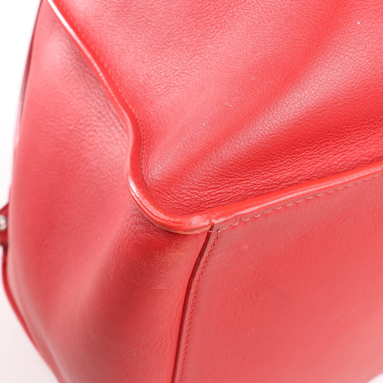 Celine CELINE Big Bag Small Leather 2way Handbag in Red Rood