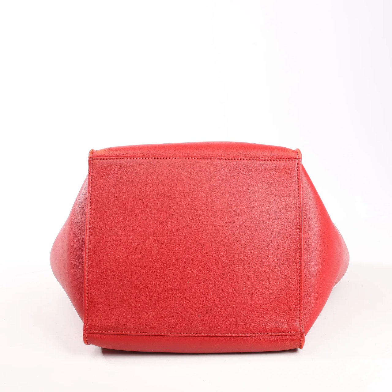 Celine CELINE Big Bag Small Leather 2way Handbag in Red Rood