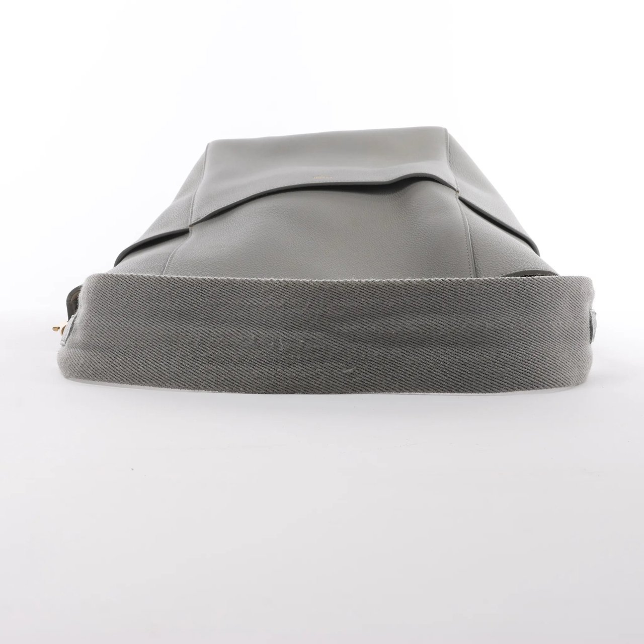 Celine CELINE Seau Sangle Bucket Leather Shoulder Bag in Gray Grijs