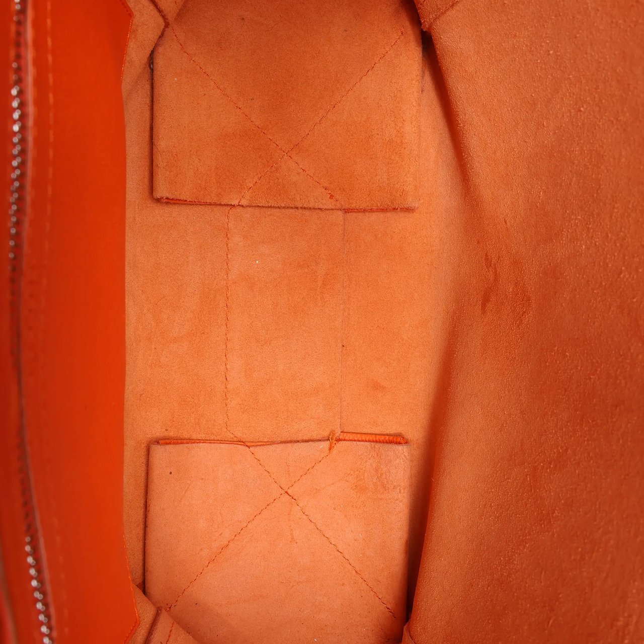 Celine CELINE Cabas Vertical Small Leather 2Way Handbag in Orange Oranje