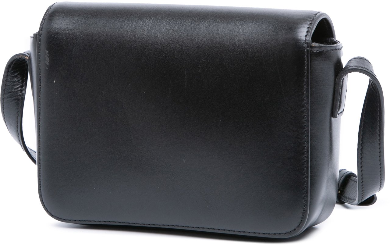 Celine Teen Shiny Calfskin Triomphe Crossbody Zwart