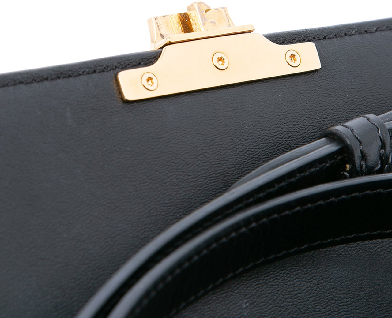Celine Teen Shiny Calfskin Triomphe Crossbody Zwart