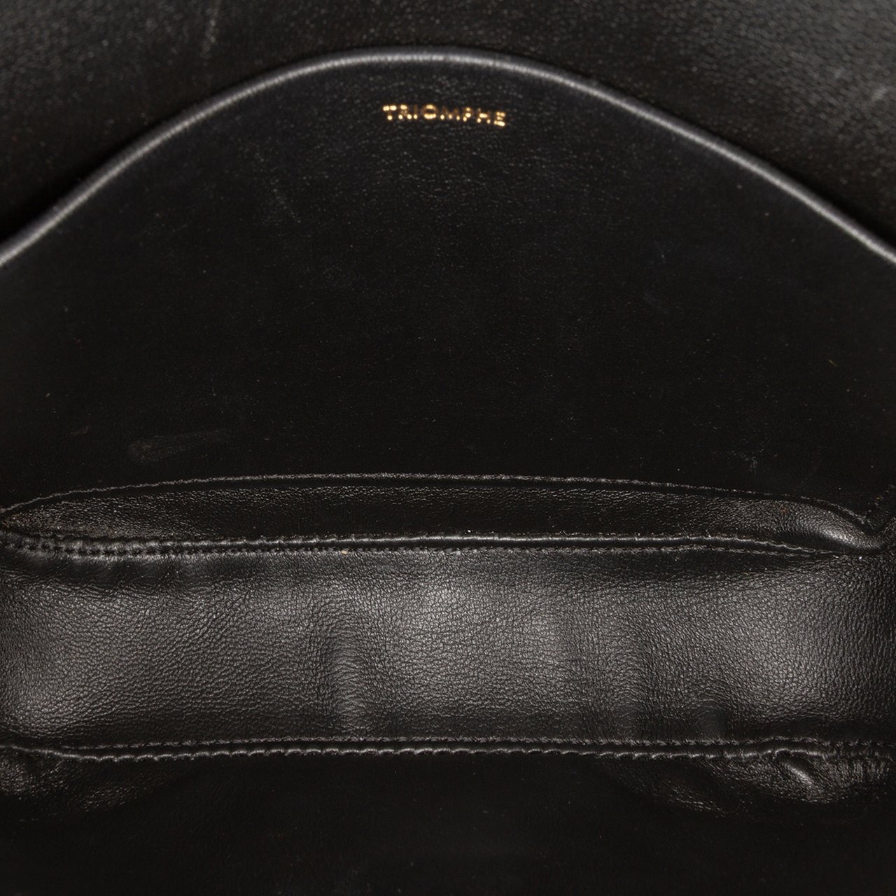 Celine Teen Shiny Calfskin Triomphe Crossbody Zwart