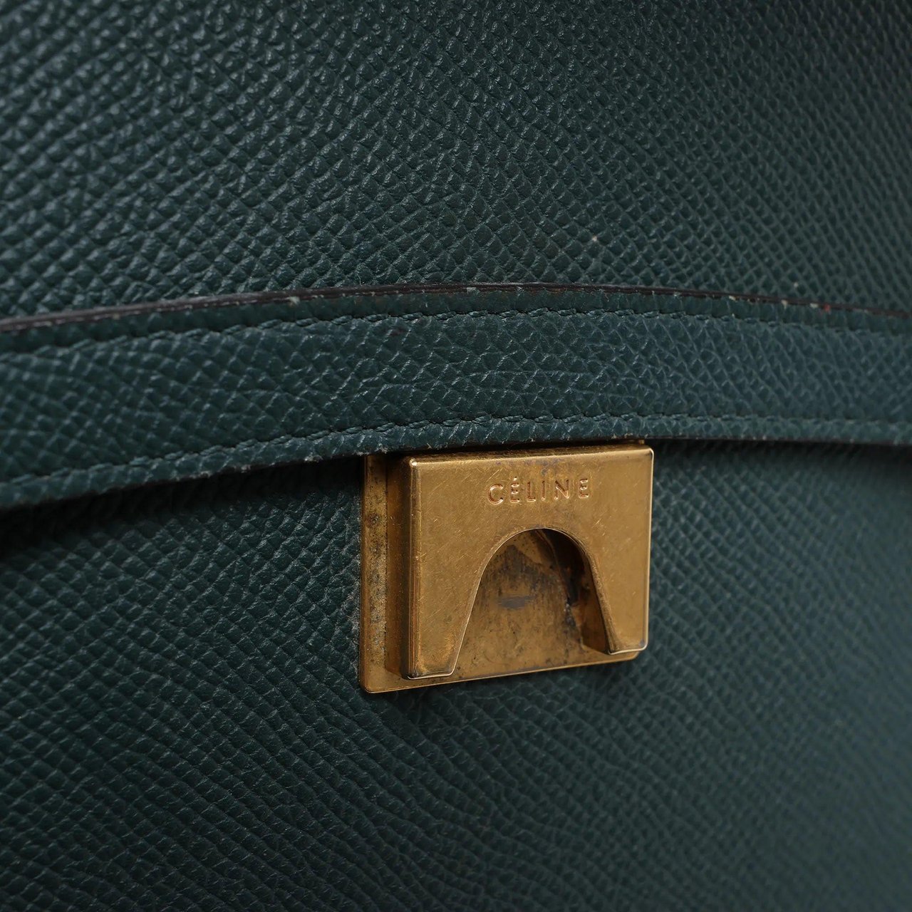 Celine Belt Bag Mini Leather 2way Handbag in Green Divers