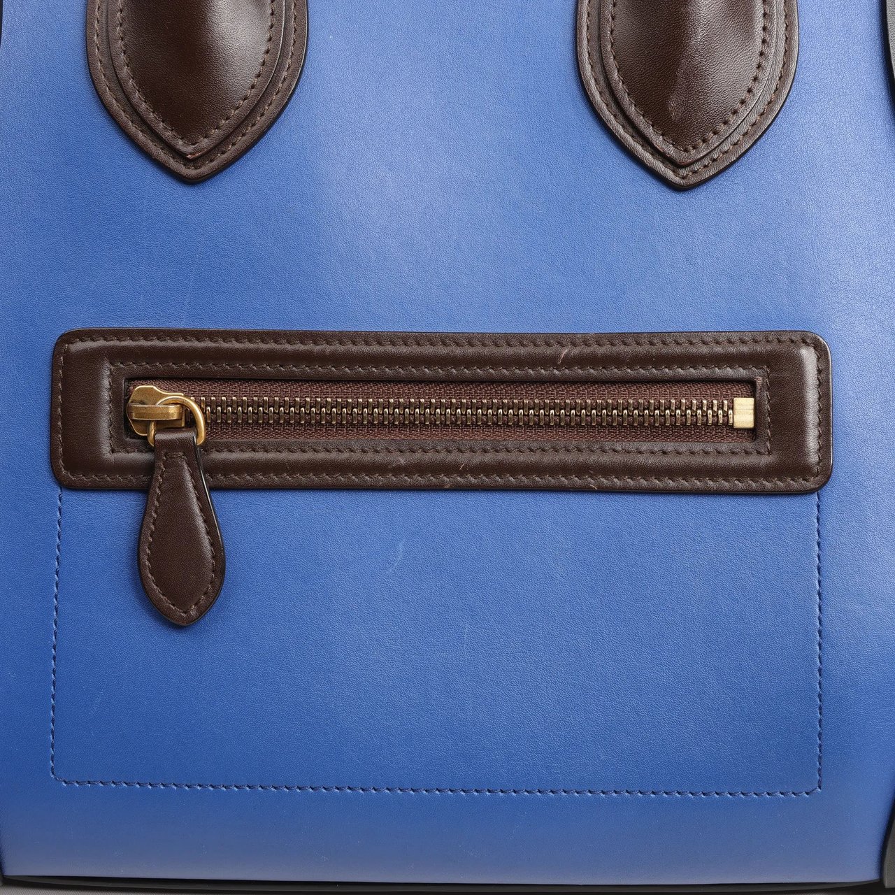 Celine Luggage Mini Leather Handbag in Multicolor Divers