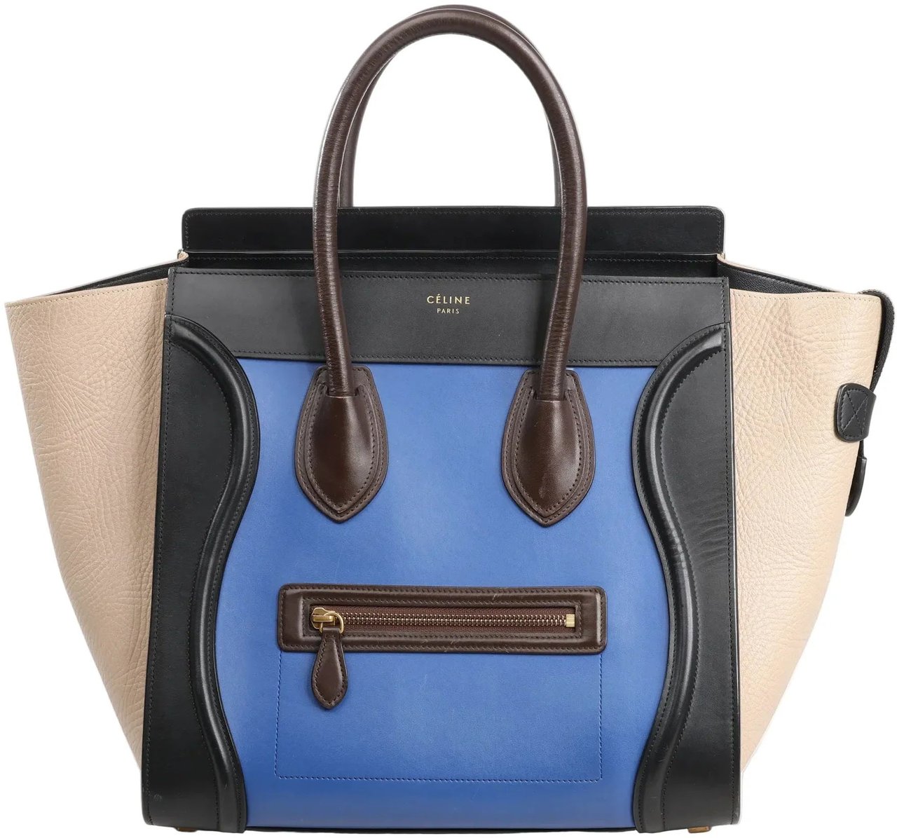 Celine Luggage Mini Leather Handbag in Multicolor Divers