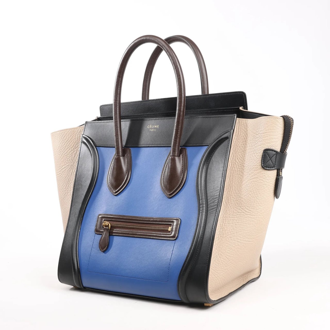 Celine Luggage Mini Leather Handbag in Multicolor Divers