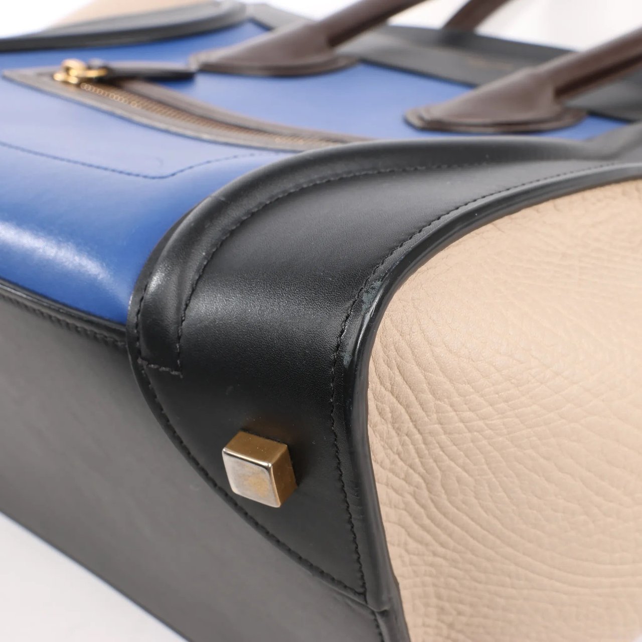 Celine Luggage Mini Leather Handbag in Multicolor Divers