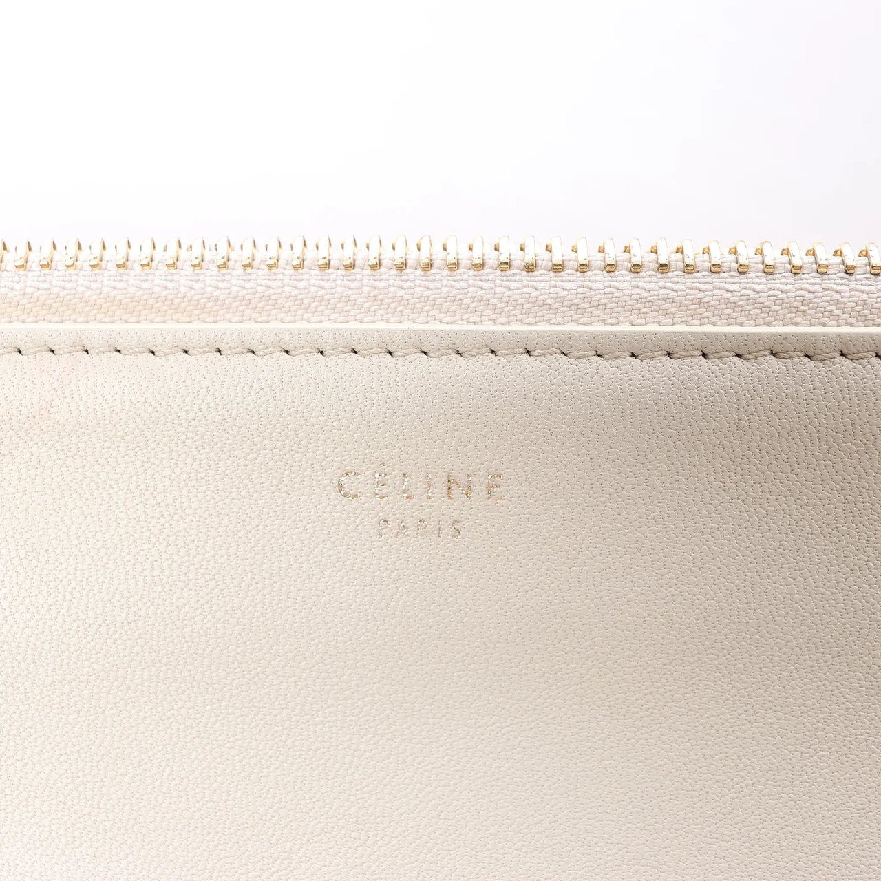Celine Trio Small Leather Crossbody bag in Ecru Divers