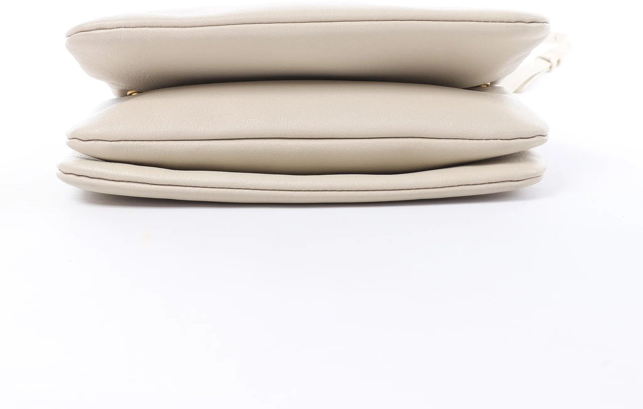 Celine Trio Small Leather Crossbody bag in Ecru Divers
