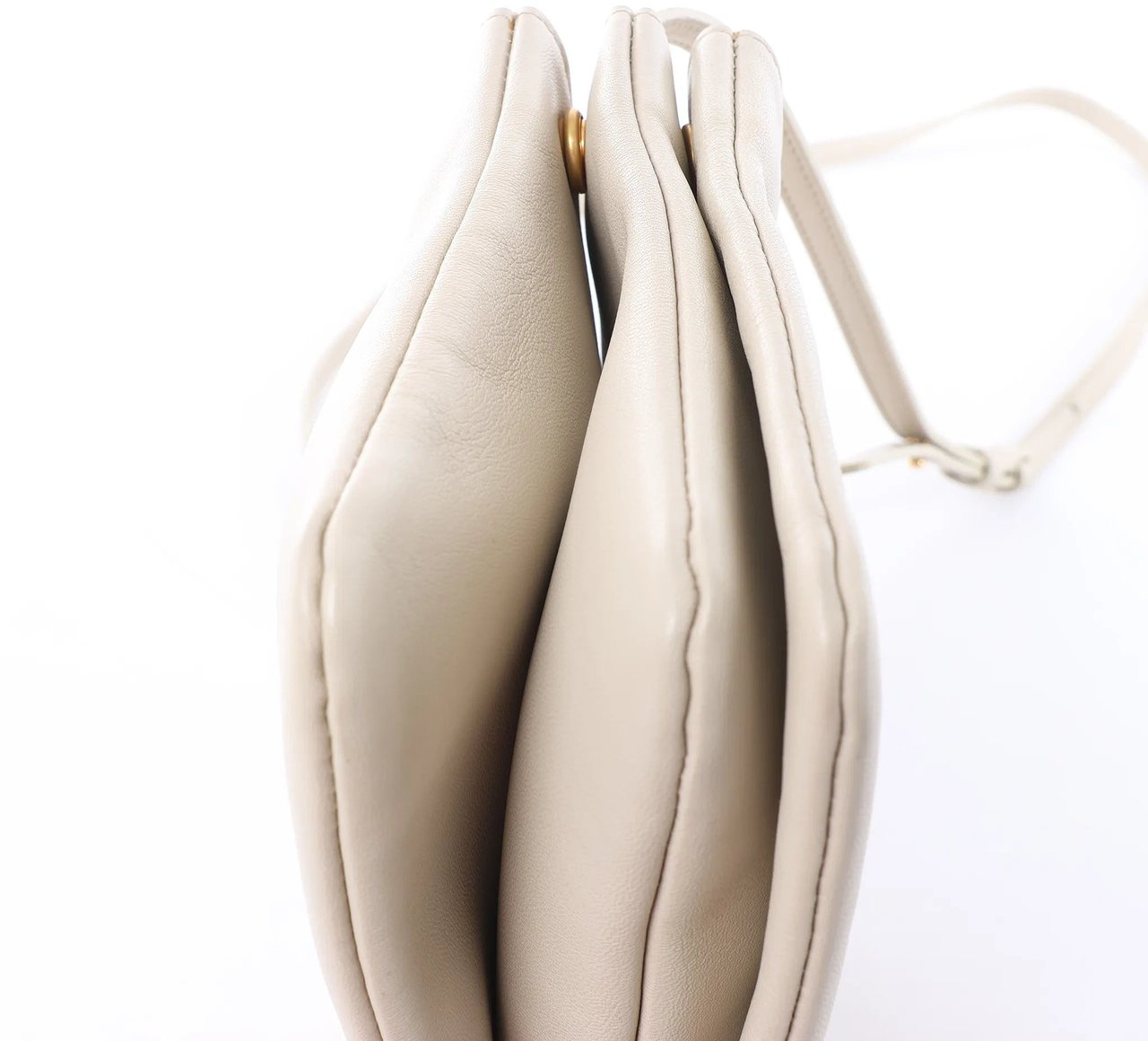 Celine Trio Small Leather Crossbody bag in Ecru Divers