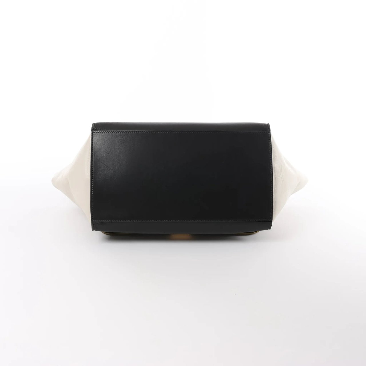 CELINE Trapeze Leather x Suede 2Way Handbag in Brown, Black, White Divers