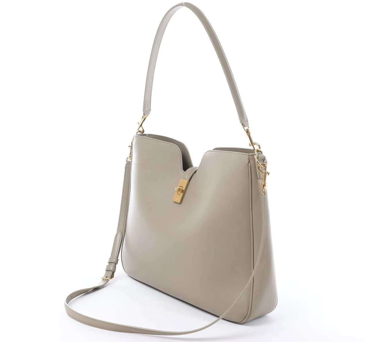 Celine Camille 16 Medium Leather 2Way Shoulder Bag in Beige Beige