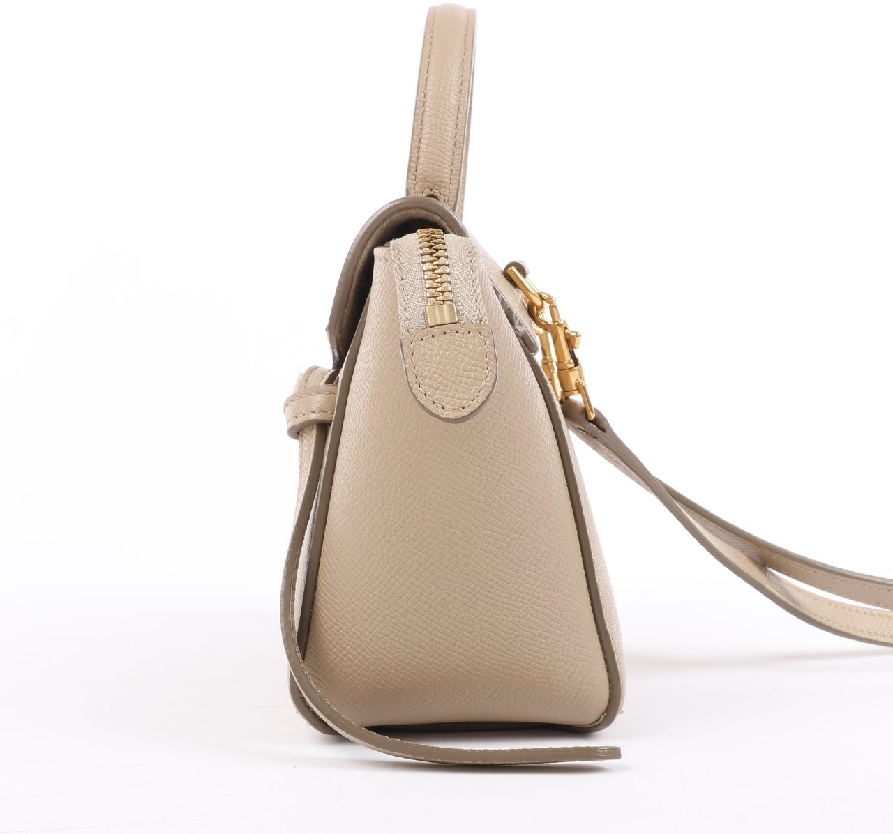 Celine Belt Bag Pico Leather 2way Handbag in Beige Beige