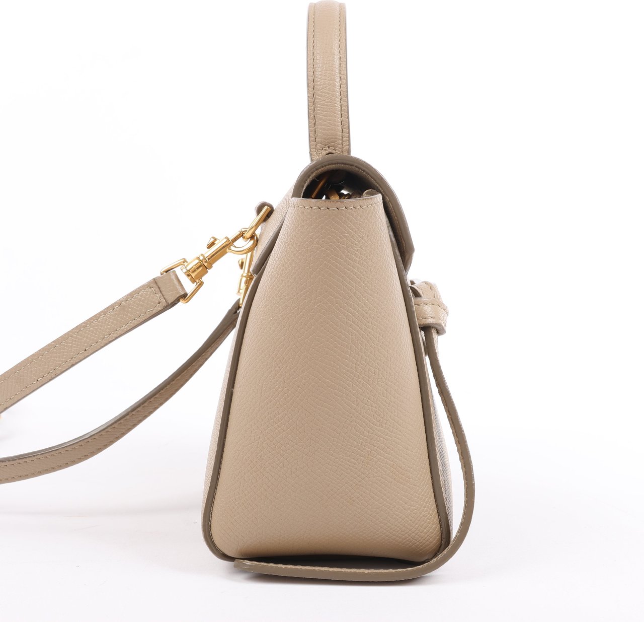 Celine Belt Bag Pico Leather 2way Handbag in Beige Beige