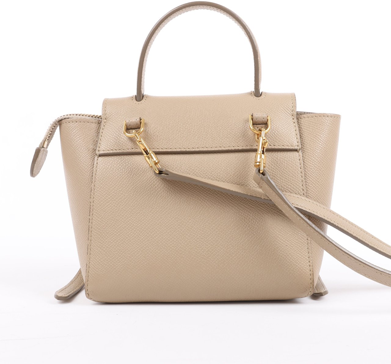 Celine Belt Bag Pico Leather 2way Handbag in Beige Beige