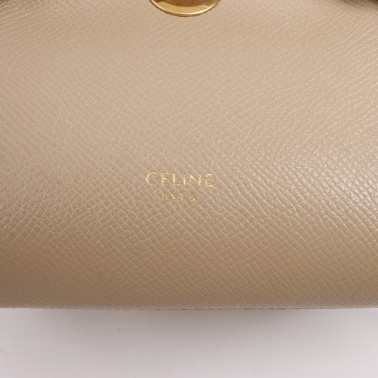 Celine Belt Bag Pico Leather 2way Handbag in Beige Beige