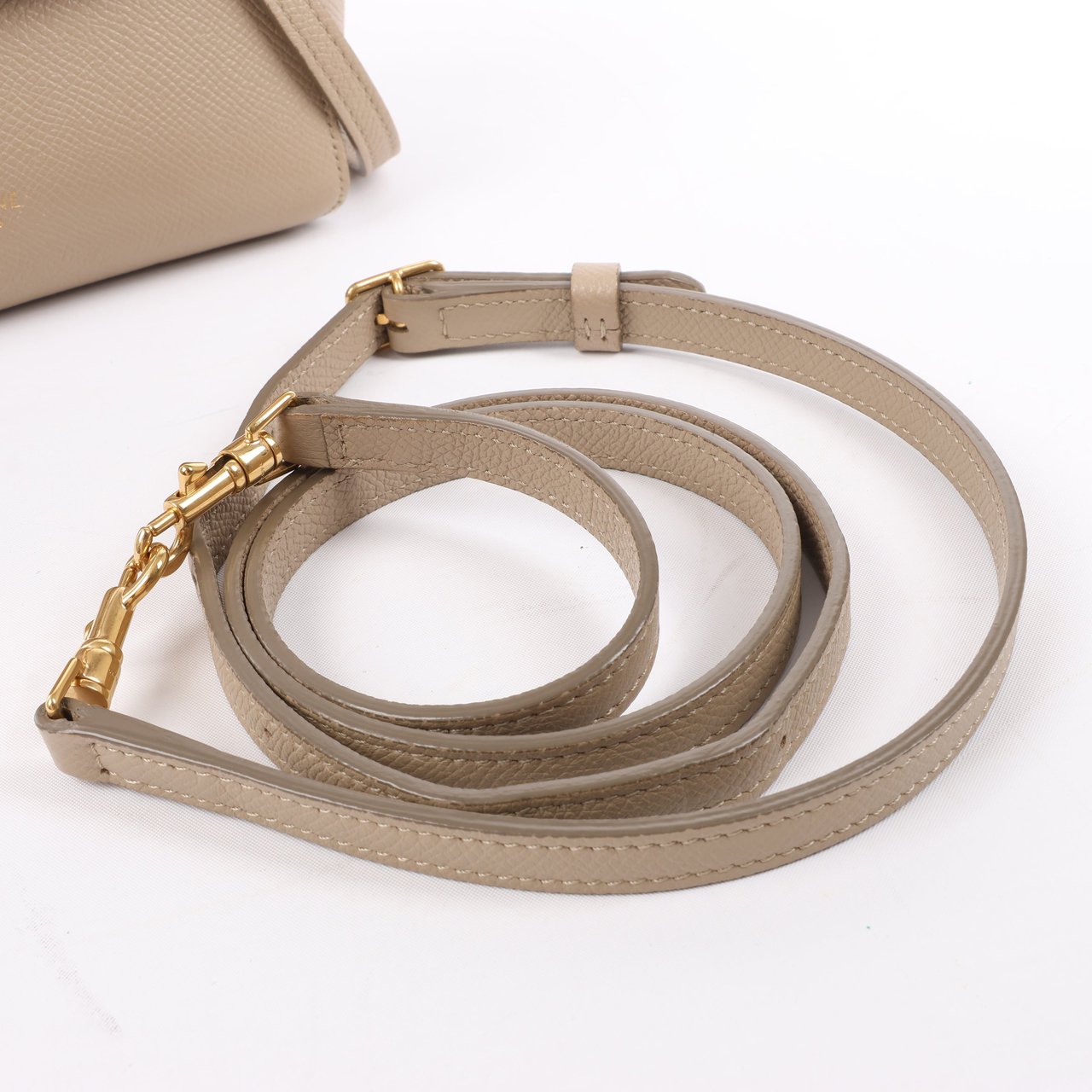 Celine Belt Bag Pico Leather 2way Handbag in Beige Beige