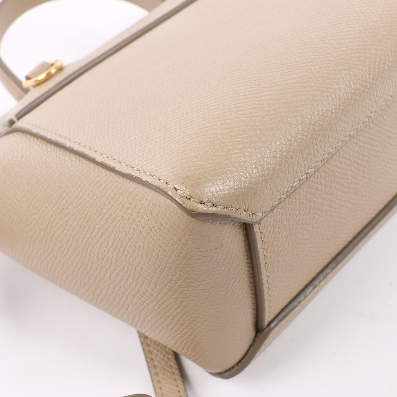 Celine Belt Bag Pico Leather 2way Handbag in Beige Beige