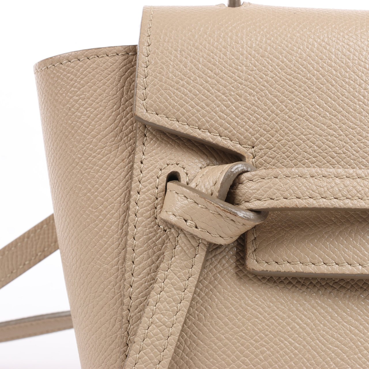 Celine Belt Bag Pico Leather 2way Handbag in Beige Beige