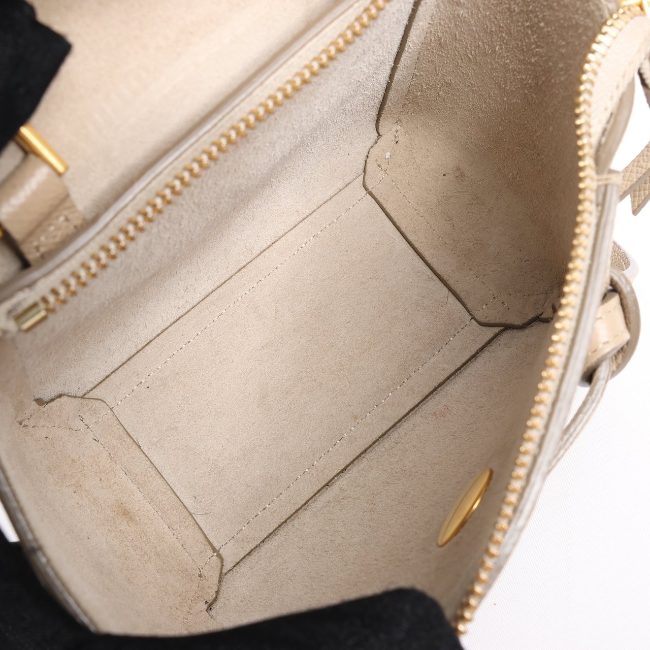 Celine Belt Bag Pico Leather 2way Handbag in Beige Beige
