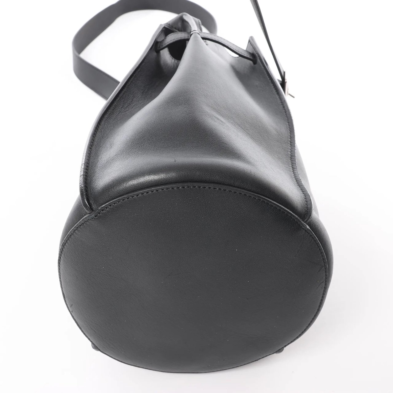 CELINE Big Bag Bucket Leather Shoulder Bag in Black Zwart