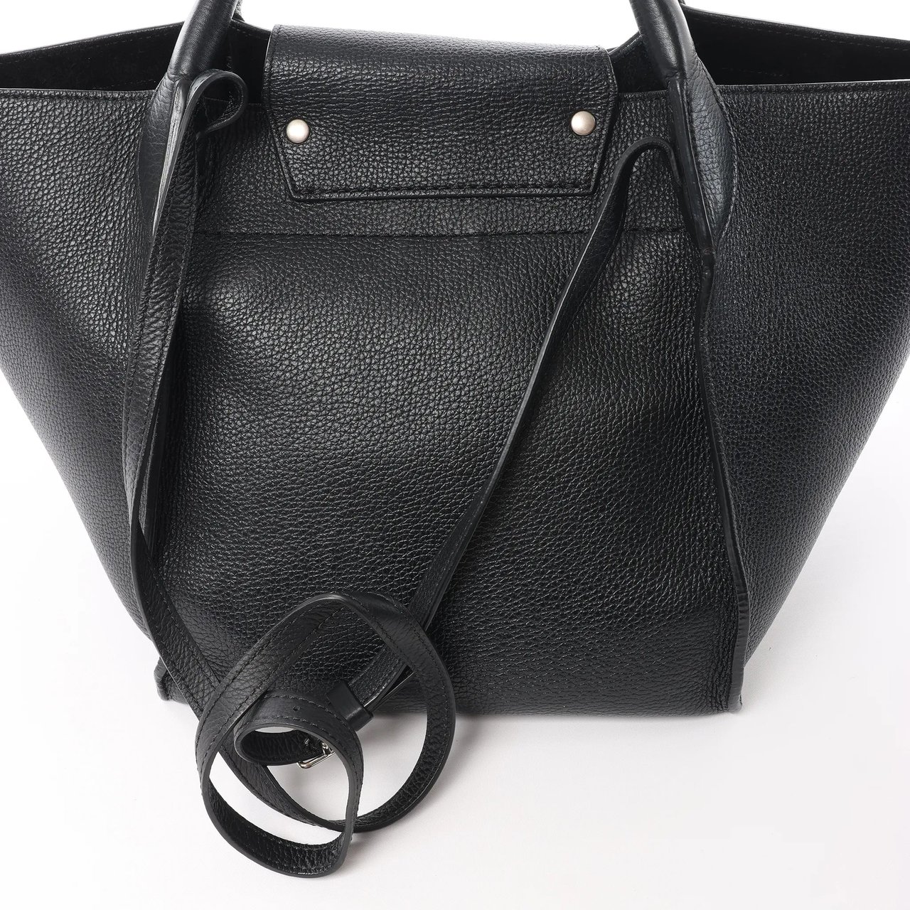CELINE Big Bag Small Leather 2way Handbag in Black Zwart