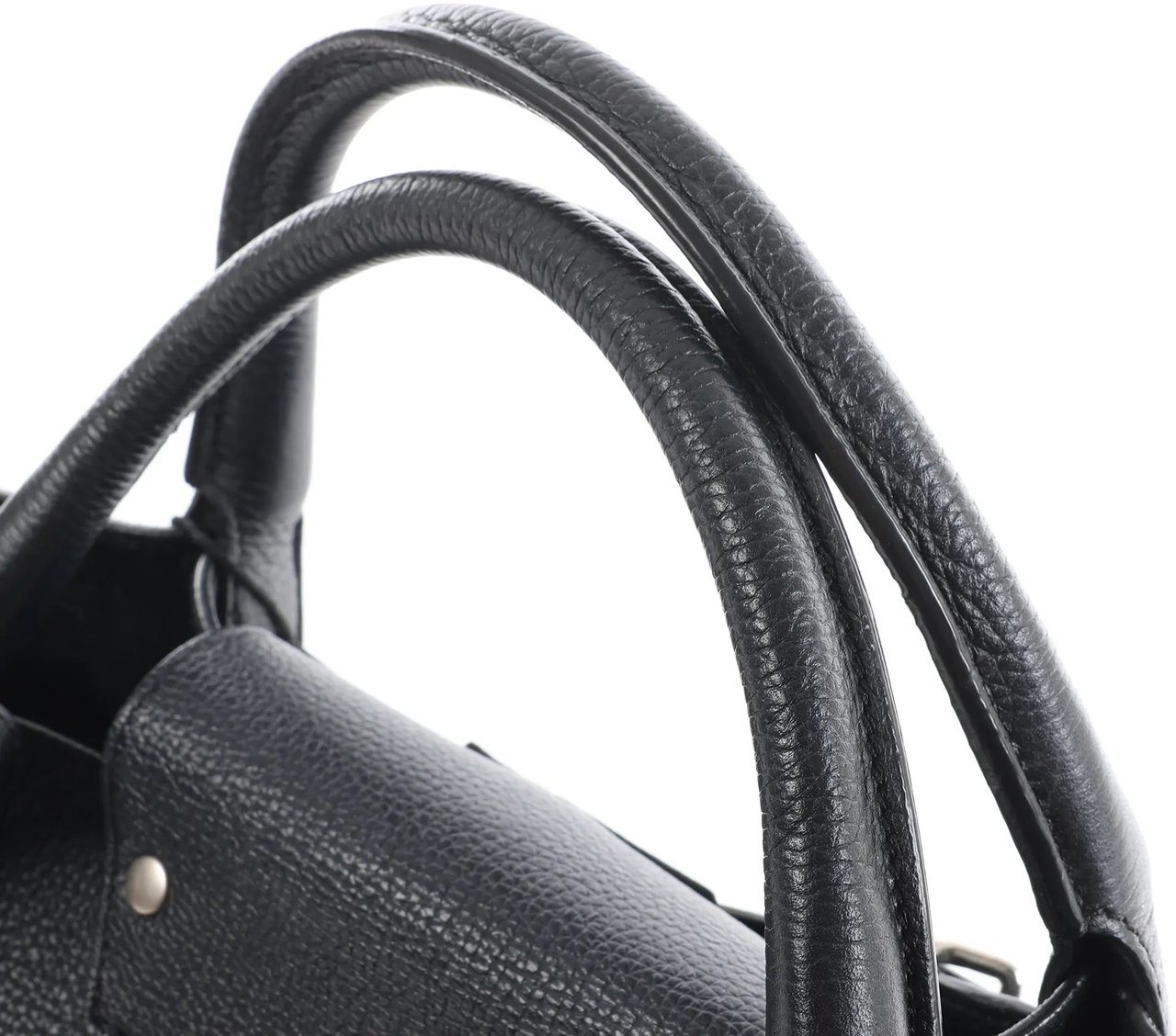 CELINE Big Bag Small Leather 2way Handbag in Black Zwart