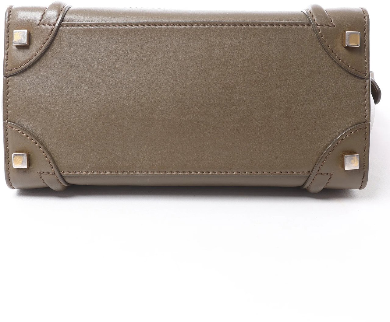 Celine Luggage Micro Leather Handbag in Khaki Divers