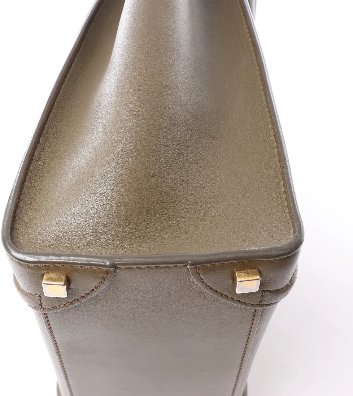 Celine Luggage Micro Leather Handbag in Khaki Divers