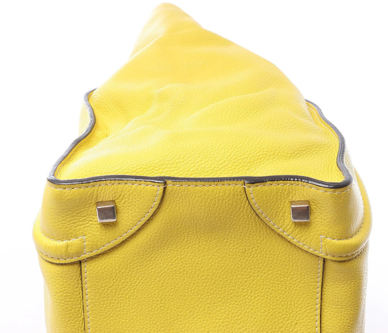 Celine Luggage Mini Leather Handbag in Yellow Geel