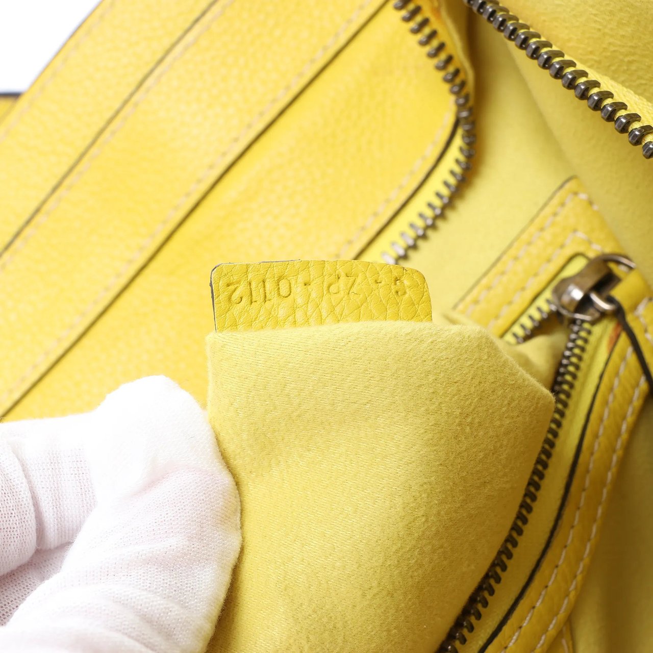 Celine Luggage Mini Leather Handbag in Yellow Geel