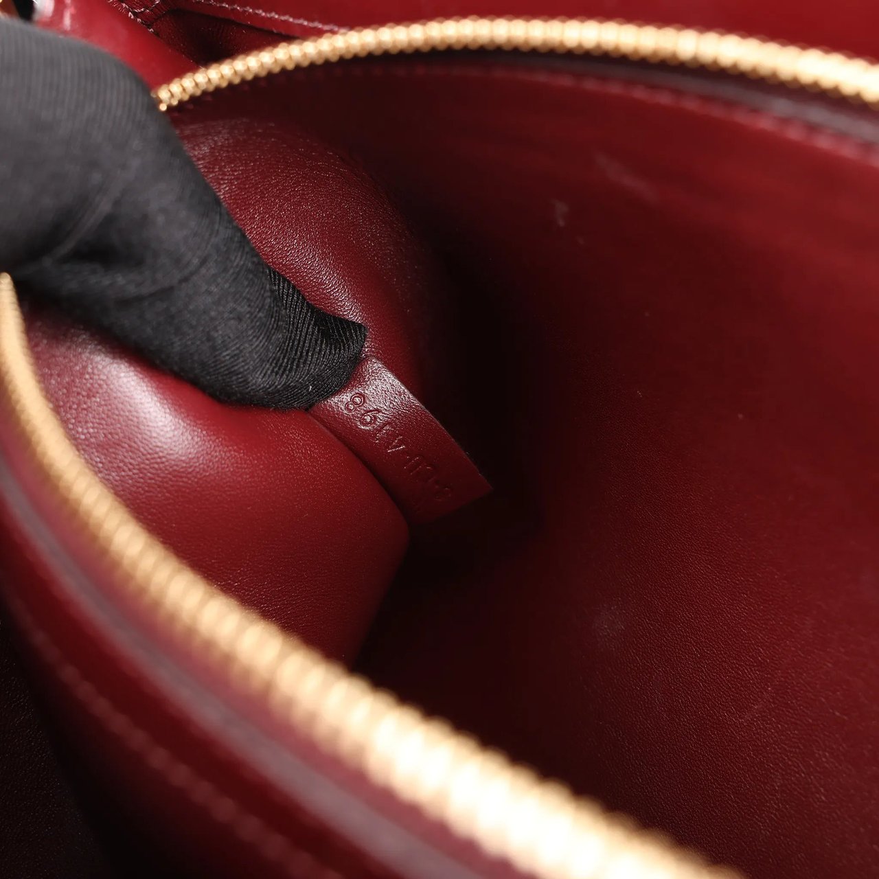 Celine Sac 16 Medium Smooth Leather 2Way Handbag in Burgundy Maroon