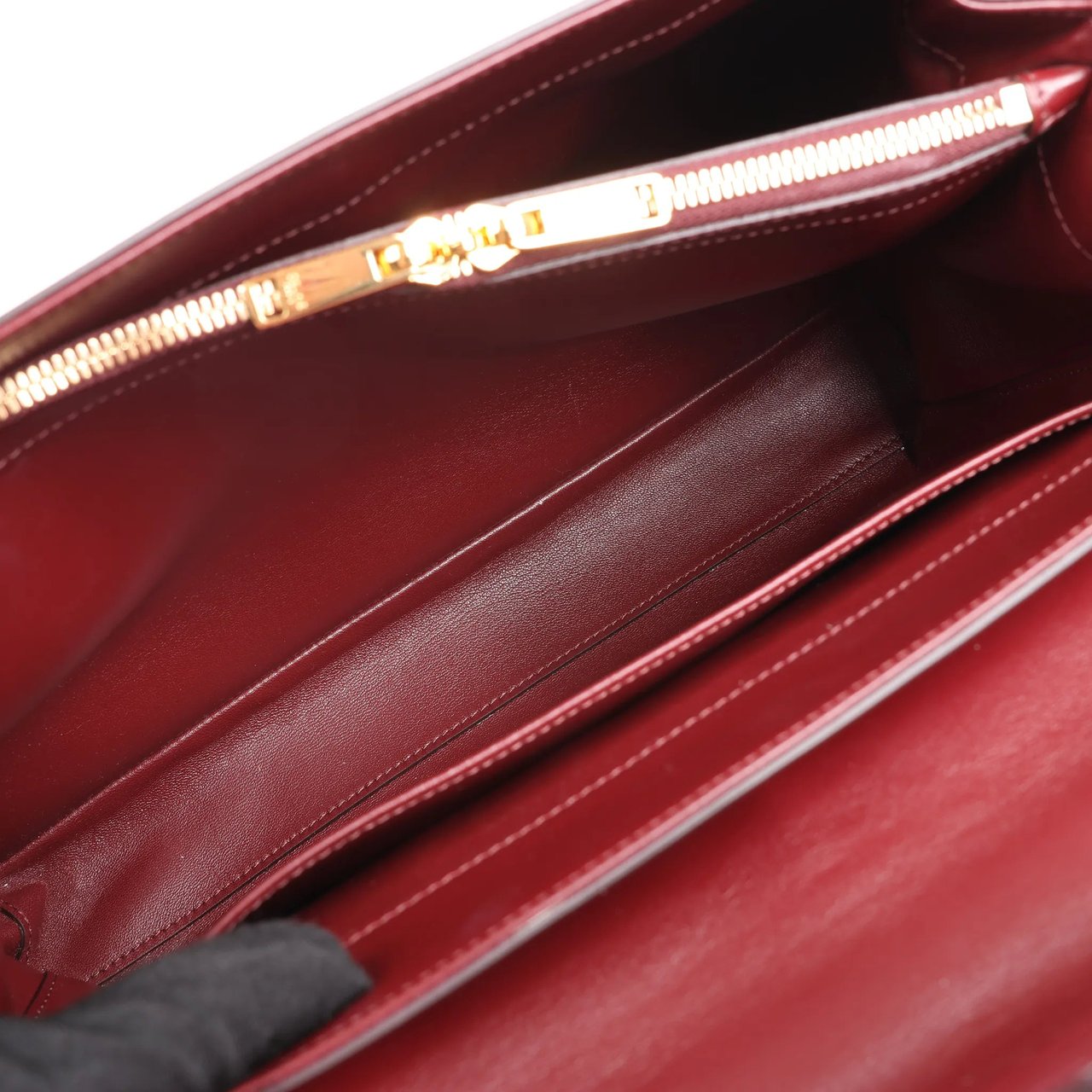 Celine Sac 16 Medium Smooth Leather 2Way Handbag in Burgundy Maroon
