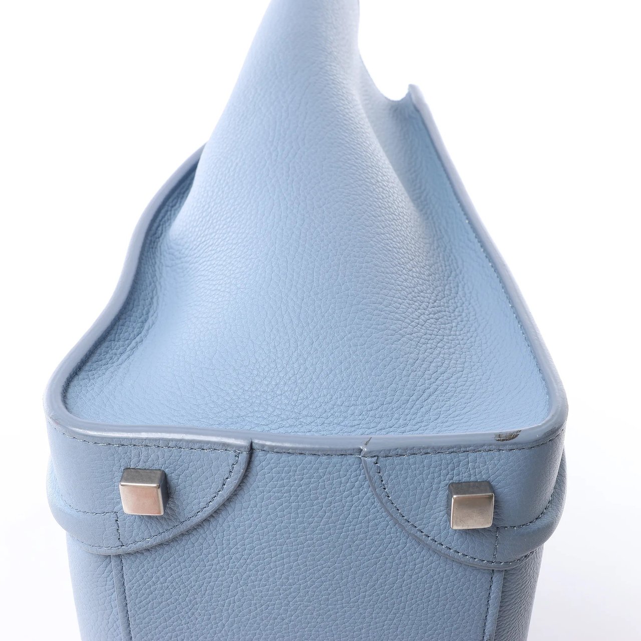 Celine Luggage Micro Leather Handbag in Blue Blauw