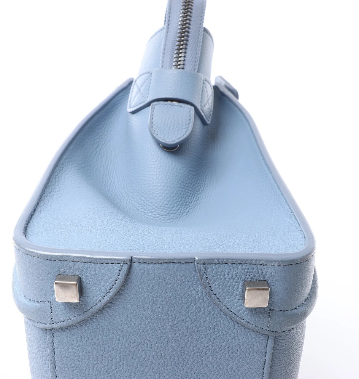 Celine Luggage Micro Leather Handbag in Blue Blauw