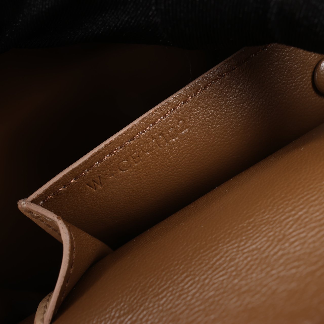 Celine Case Flap Leather Chain Shoulder Bag in Beige Beige