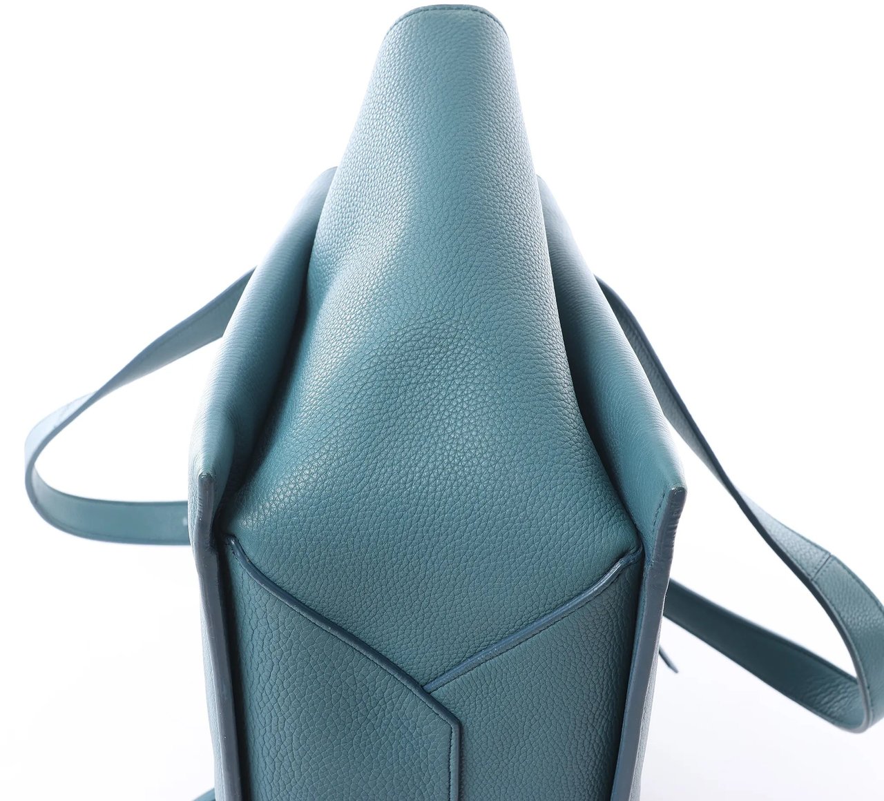 Celine Tri-Fold Leather Shoulder Bag in Blue Beige