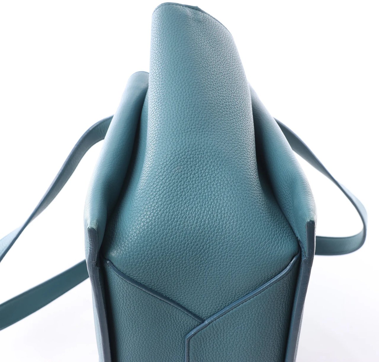 Celine Tri-Fold Leather Shoulder Bag in Blue Beige