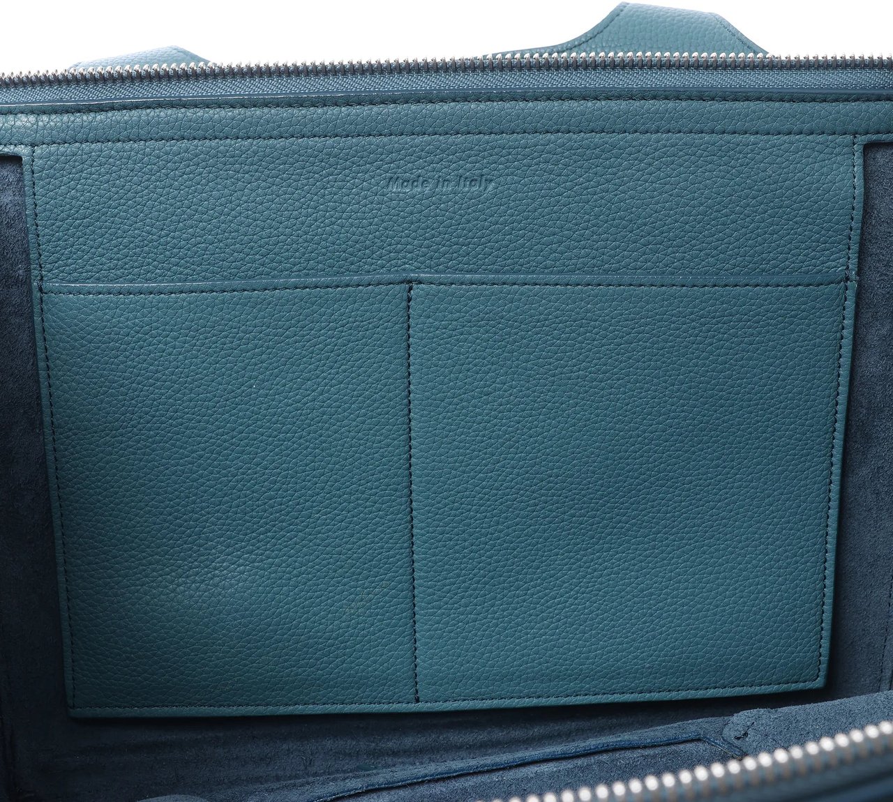 Celine Tri-Fold Leather Shoulder Bag in Blue Beige
