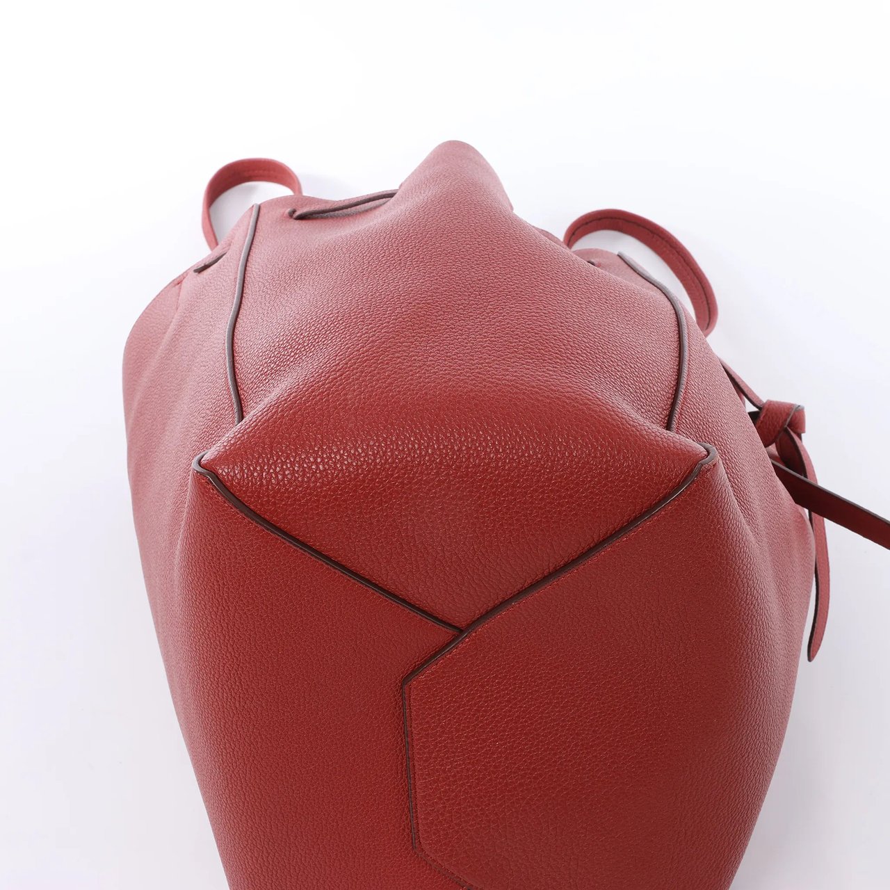 Celine Cabas Phantom Small Leather Shoulder Bag in Red Bruin