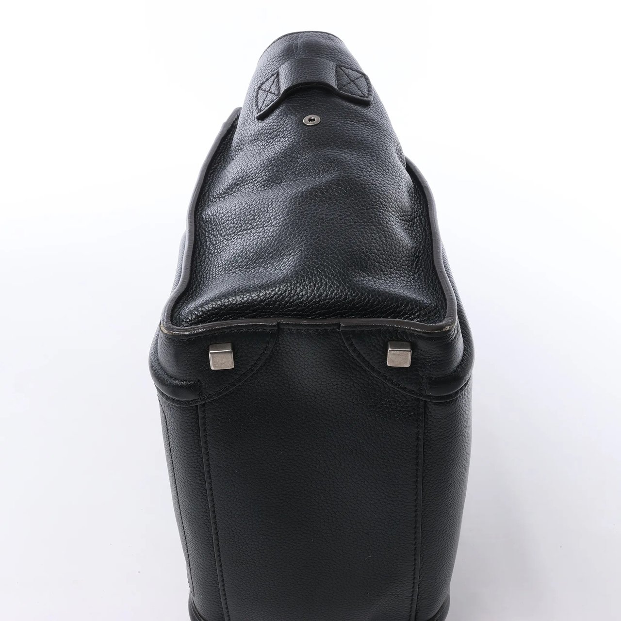 CELINE Luggage Micro Leather Handbag in Black Zwart