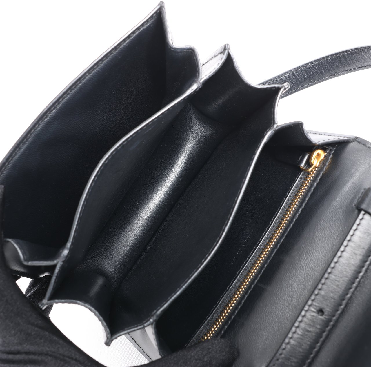 CELINE Classic Box Small Leather Crossbody Bag in Black Zwart