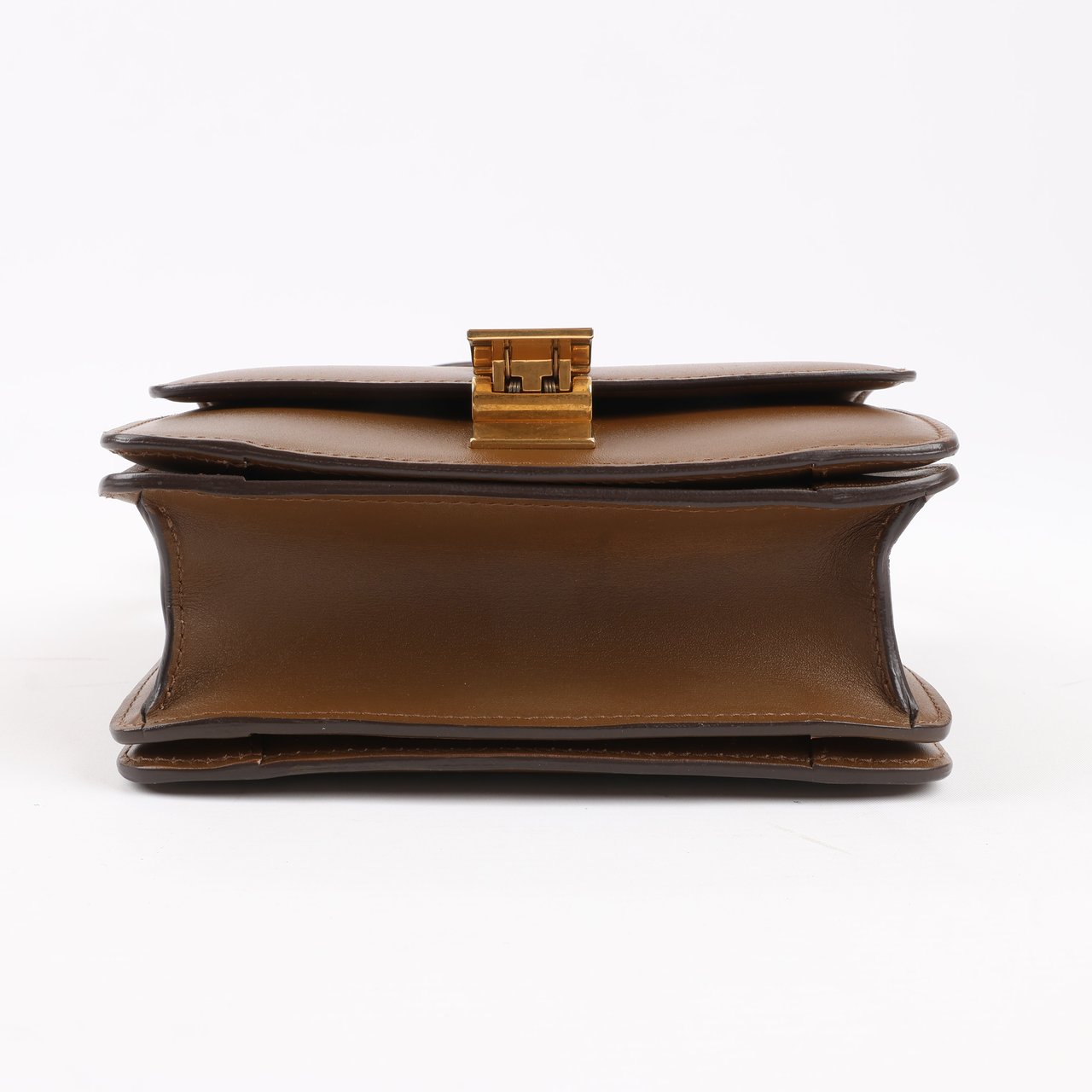 Celine Classic Box Small Leather Shoulder Bag in Brown Bruin