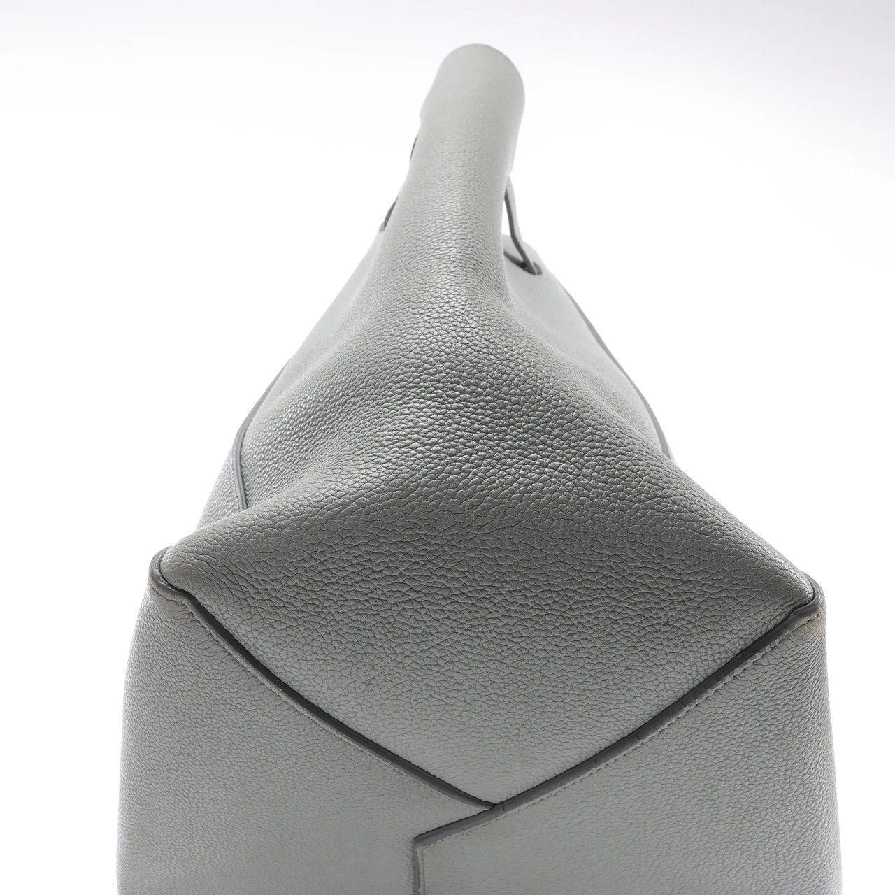 Celine Cabas Phantom Small Leather Shoulder Bag in Gray Grijs