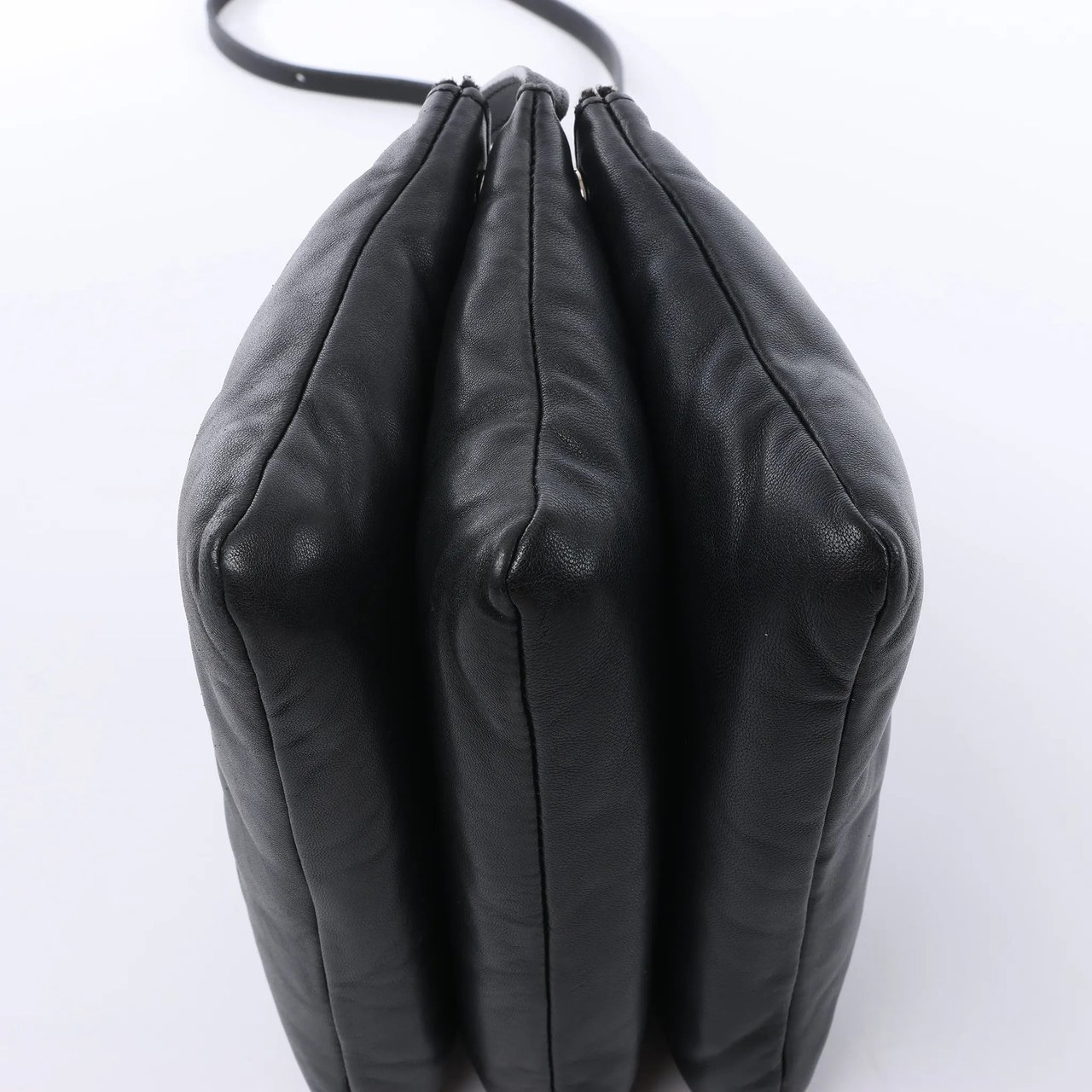 Celine Soft Trio Small Leather Crossbody bag in Black Zwart